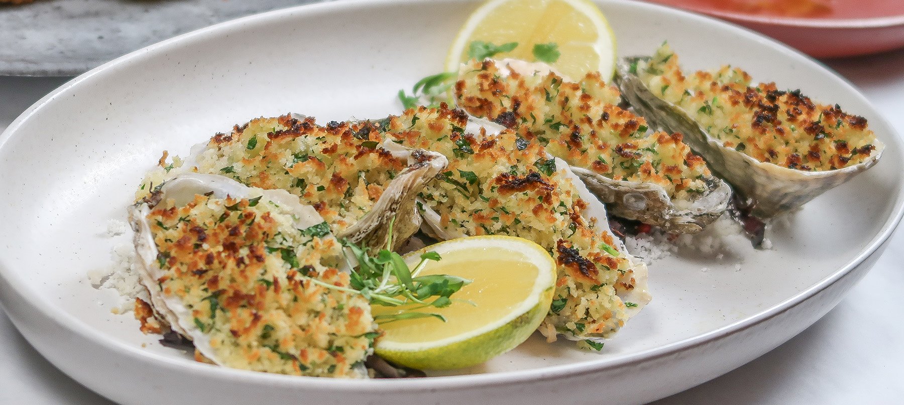 Herb-Infused Baked Oysters